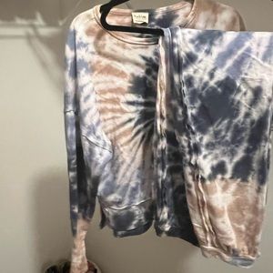 Peach love California 2 piece sweat suit